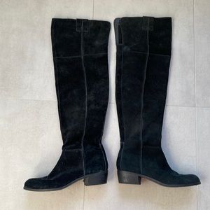 Sam Edelman black suede over-the-knees boots, sz.9